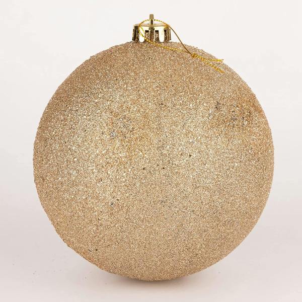 Shatchi 15cm Christmas Baubles Shatterproof Champagne Gold Set of 3 Hanging Tree Decorations