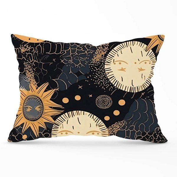 Warren Reed Gold Sun and Moon Cushions