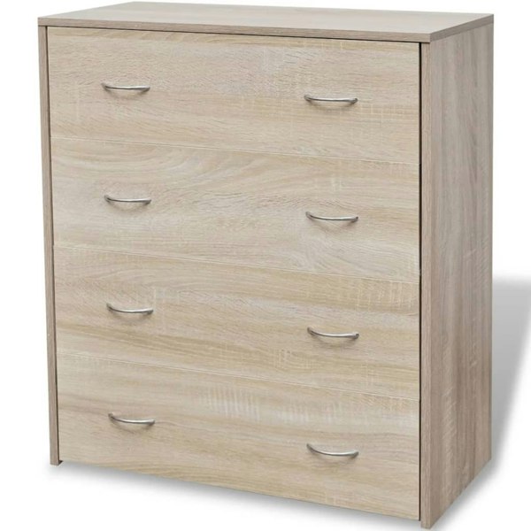 Berkfield Sideboard with 4 Drawers 60x30.5x71 cm Oak Colour
