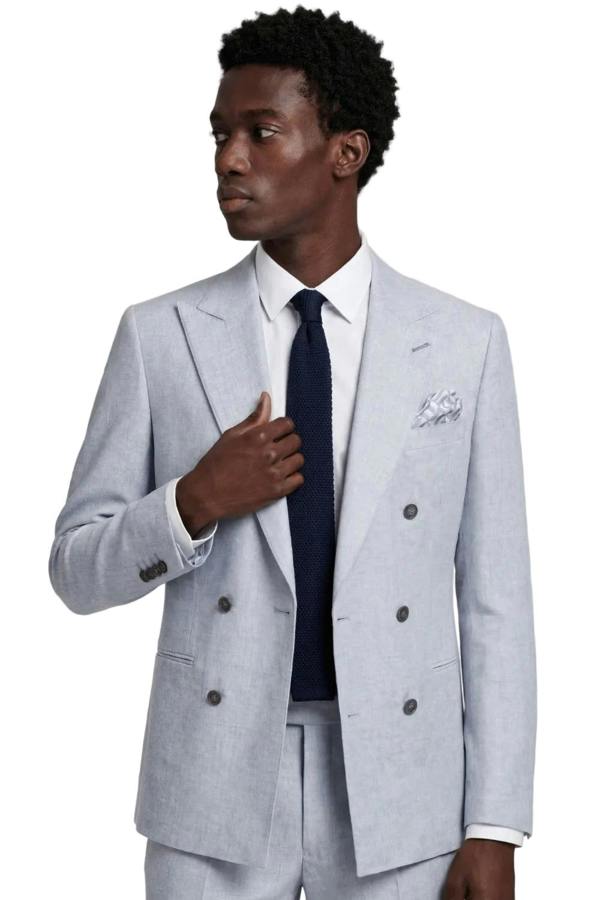 Harry Brown London Giacomo Slim Fit Double Breasted Suit Jacket