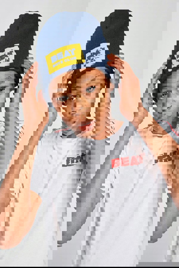 Beat Boyz Club Badge Beanie Hat - Navy