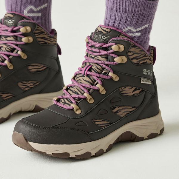 Regatta Womens Vendora Zebra Walking Boots - Dark Chocolate