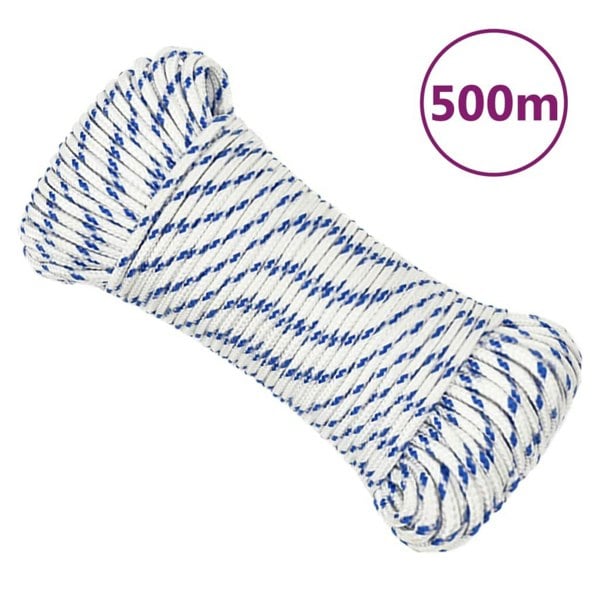 Berkfield Boat Rope White 5 mm 500 m Polypropylene