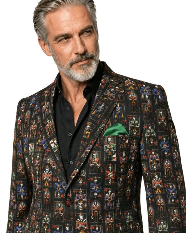 Supervillain Gallery Print Blazer - Claudio Lugli Shirts
