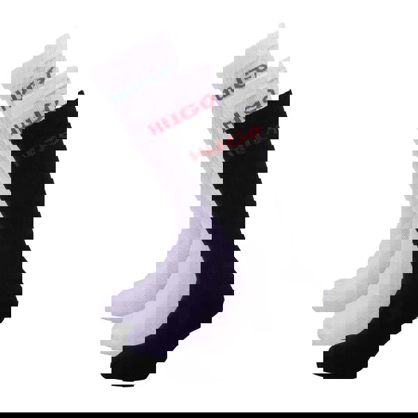 Hugo Mens Logo Quarter Socks (Pack of 6) - Multicoloured - 