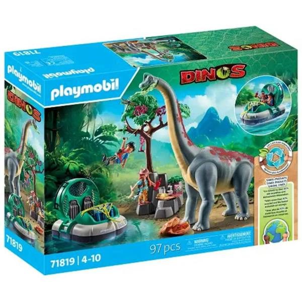 Playmobil Dinos Brachiosaurus with Hovercraft Playset
