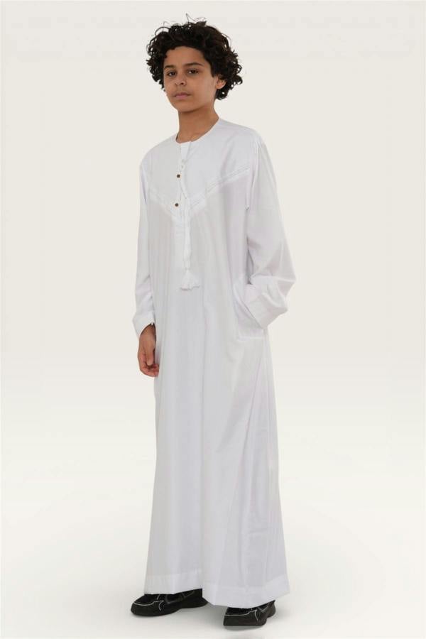 Infinity Leather Kids Boys Eid Moroccan Jubba Robe Djellaba Ramadan Eid Thobe - K-HM11