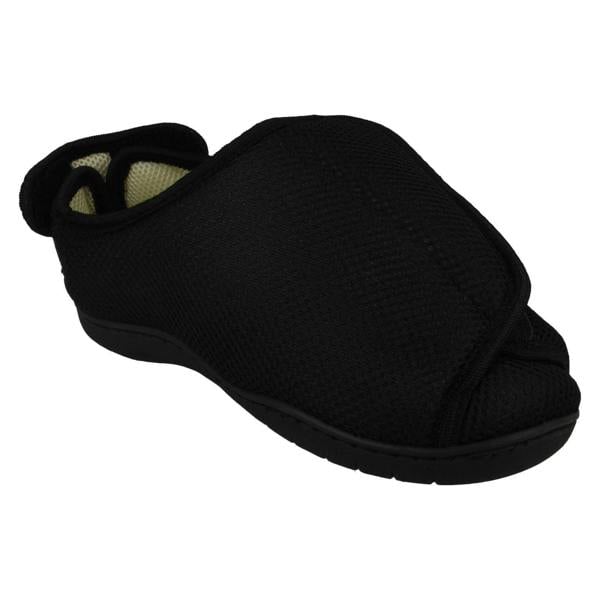 Spot On Unisex Spot On Perforated Cross Over Wide Fitting Slippers