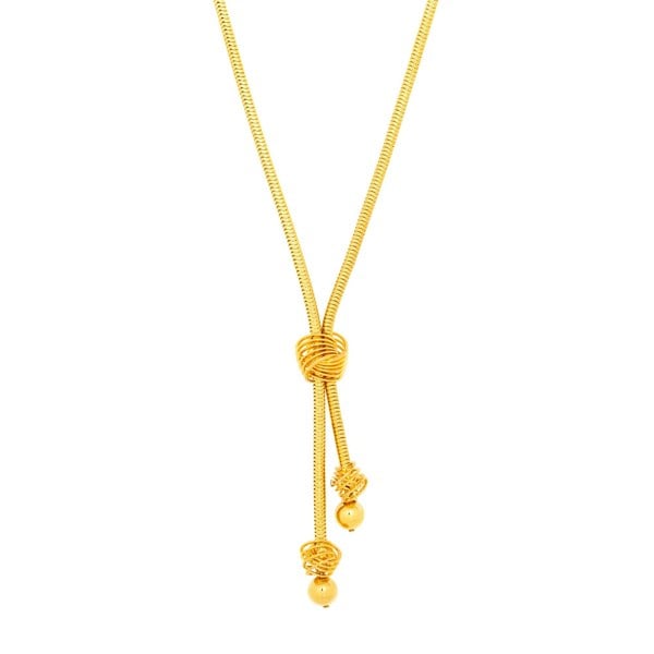 Gold Trip Vintage Knot Lariat Necklace