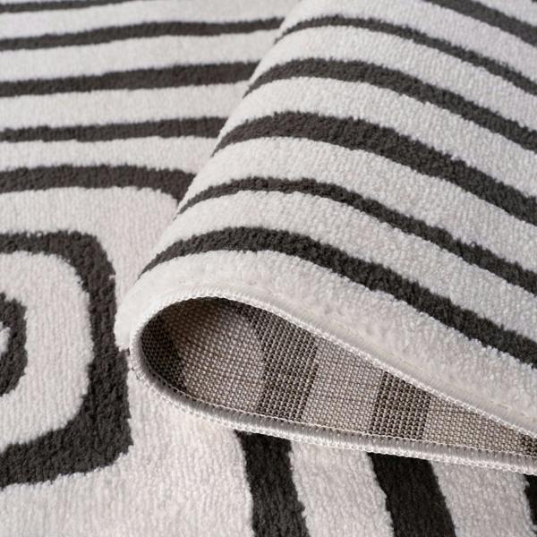 Loft Geometric Dark Grey Rug Easy Care