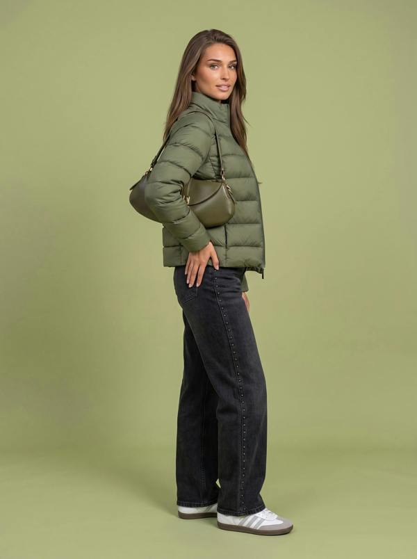 Urban Bliss Compact Puffer Jacket Khaki