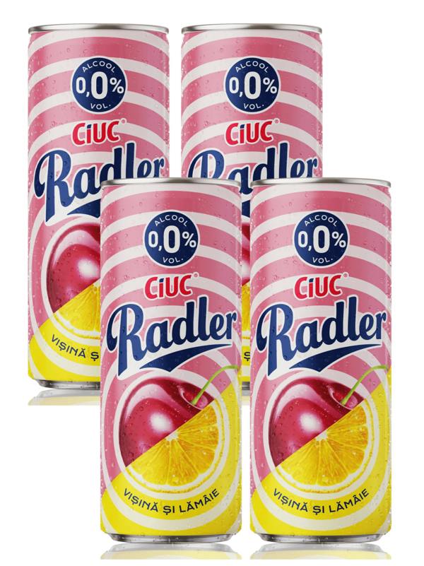 Ciuc Radler Sour Cherry and Lemon Lager Alcohol Free 4x500ml