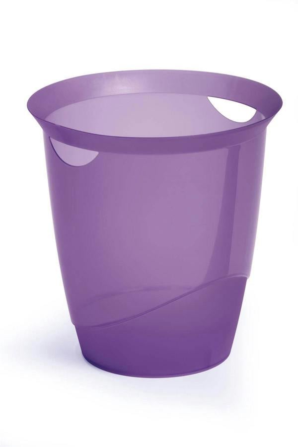 Durable TREND Plastic Waste Recycling Bin | 16 Litre | Translucent Purple