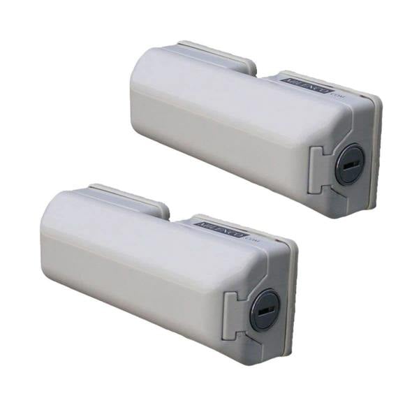 Milenco Van Locks Slide Barn Door High Security White - Twin Pack