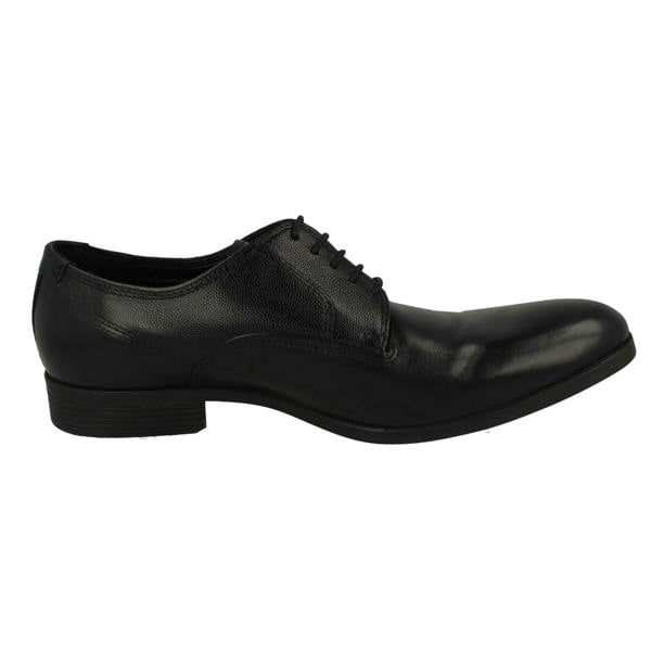 Clarks Mens Clarks Textured Leather Lace Up Shoes Gilmore Walk