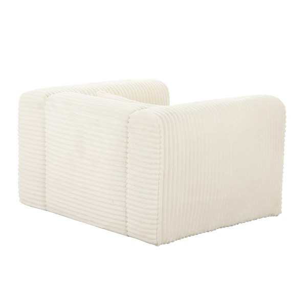 Furniture Edit Tarra Fluffy Oversized Cream Corduroy Armchair