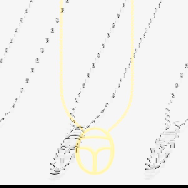 THOMAS SABO Gold Plated Scarab Symbol Necklace KE1522-413-12-L45V