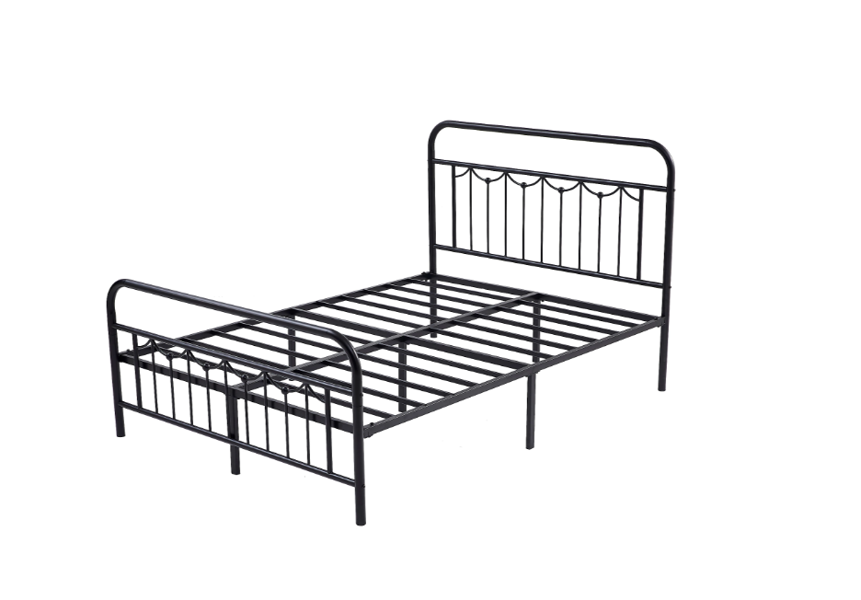 MCC Direct Metal Bed&nbsp;frame&nbsp;Double 4ft6&nbsp;Black Metal Frame with&nbsp;head&nbsp;and footboard&nbsp;–&nbsp;Frankie&nbsp;