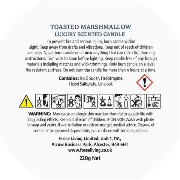Fosse Living Toasted Marshmallow Scented Candle