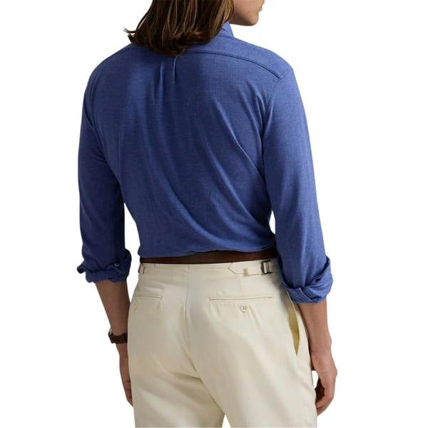 Ralph Lauren Mens Premium Cotton Button-Down Shirt - Royal Blue - 