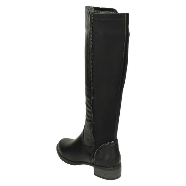 Spot On Ladies Spot On Mid Heel Calf Boots F50868