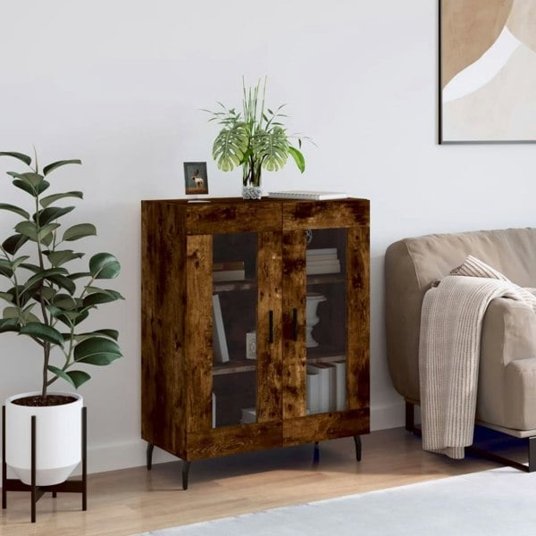 Berkfield Sideboard Smoked Oak 69.5x34x90 cm Engineered Wood