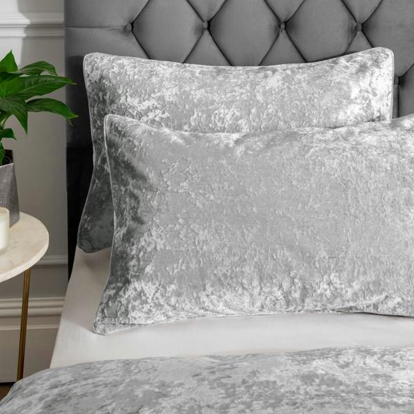 Catherine Lansfield Crushed Velvet Duvet Cover Set