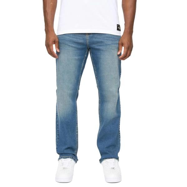 Crosshatch Mens Detendu Relaxed Fit Jeans - Mid Wash - 