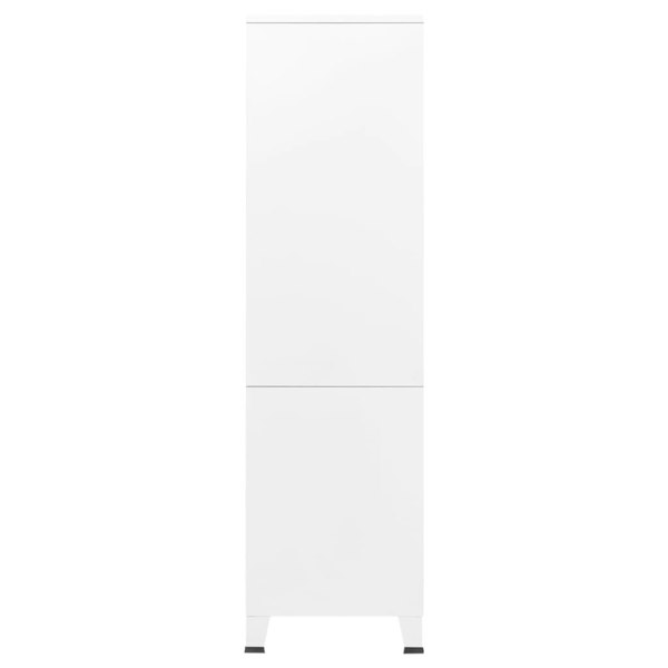 Berkfield Industrial Wardrobe White 90x50x180 cm Metal