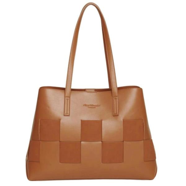 Alice Wheeler Milan Tote Bag – Large Structured Work Bag – Vegan Nappa & Suede