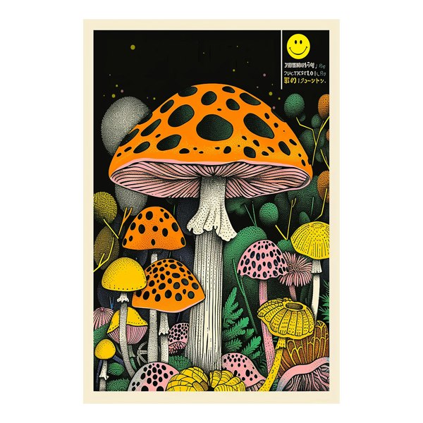 Pipe Dream Trippy Mushroom Tea-Towel