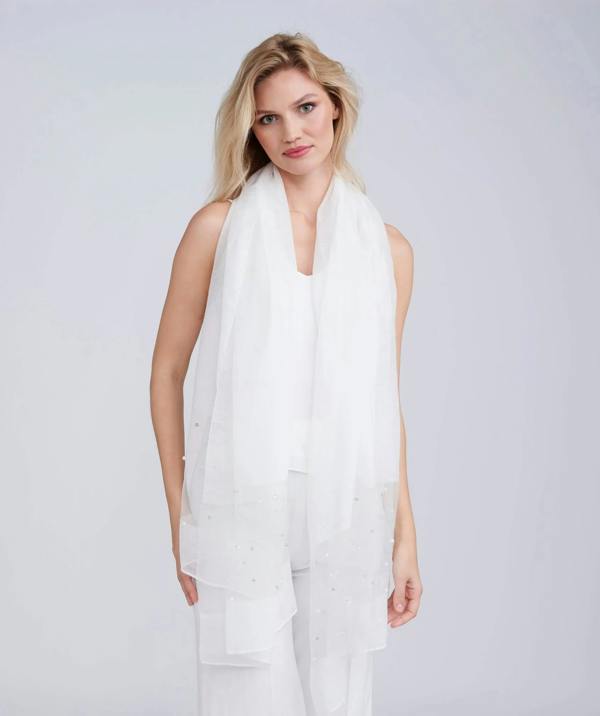 Pia Rossini Cristine - Pearl Embellished Occasion Scarf