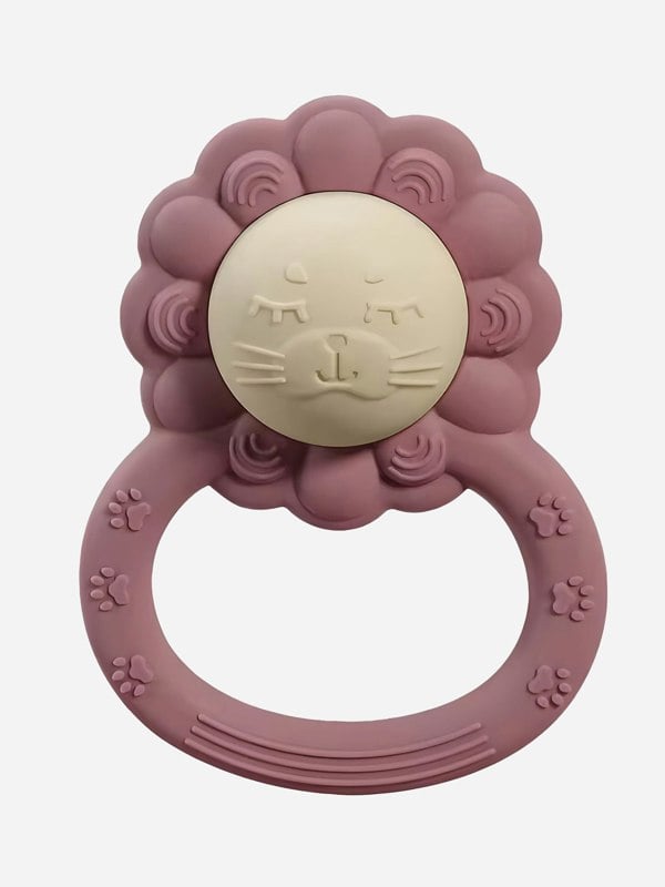Bloom Bambini Baby Lion Rattle Teether in Pink