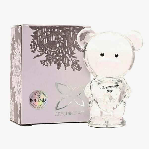 T. H. Baker Crystocraft Crystal Bear Christening Day Gift SP3639