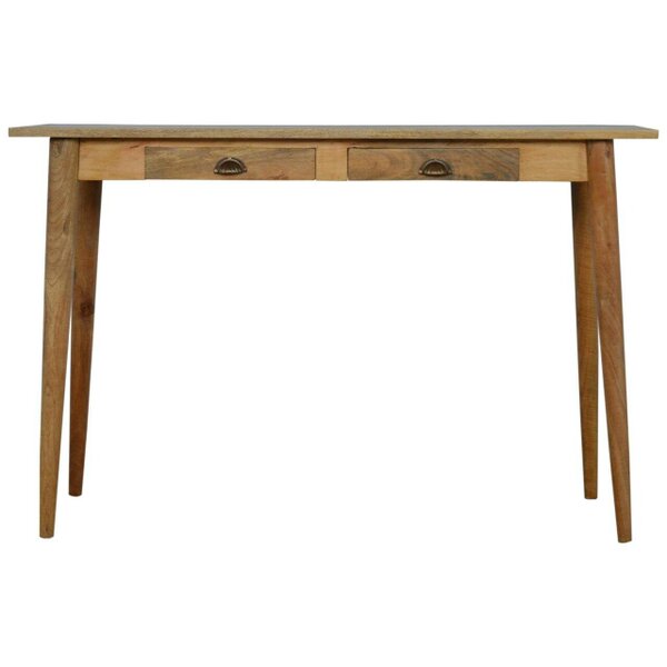 Wyld Haus Alberobello 2 Drawer Scandi Natural Mango Wood Writing Desk