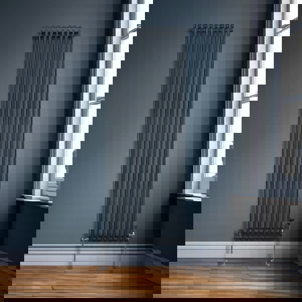 Monstershop Traditional 2 Column Radiator - 1800 x 562mm - Anthracite Grey