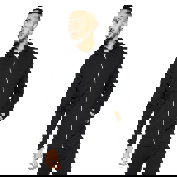 Crosshatch Mens Braxson Full Zip Hoodie - Black