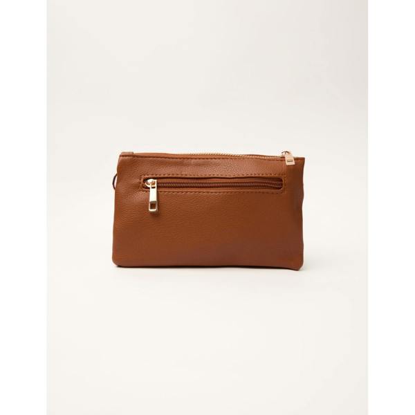 Blue Vanilla Detailed Zip Up Purse With Detachable Strap