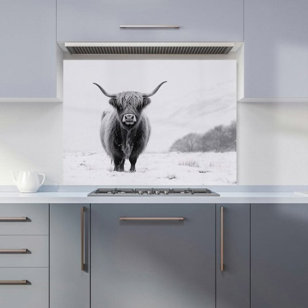 Warren Reed - Designer Lone Highland Cow Kitchen Splashback