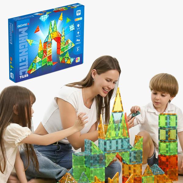 Geomag Magnetic Tiles Gems 100 Pieces