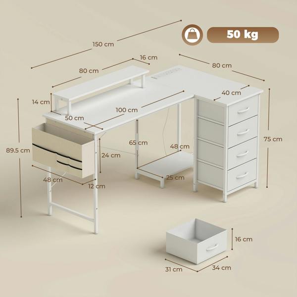 L-shape Computer Desk