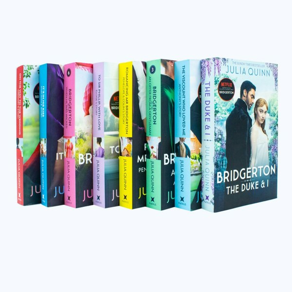 Little Brown Bridgerton Family Book Series Complete Books 1-8 Collection Set by Julia Quinn NETFLIX