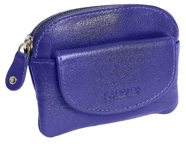 SADDLER Compact Leather Zip-Top Coin Purse "Molly" – Handmade by Saddler | RFID Protected & Gift Boxed | With Front Pocket & Interior Key Ring
