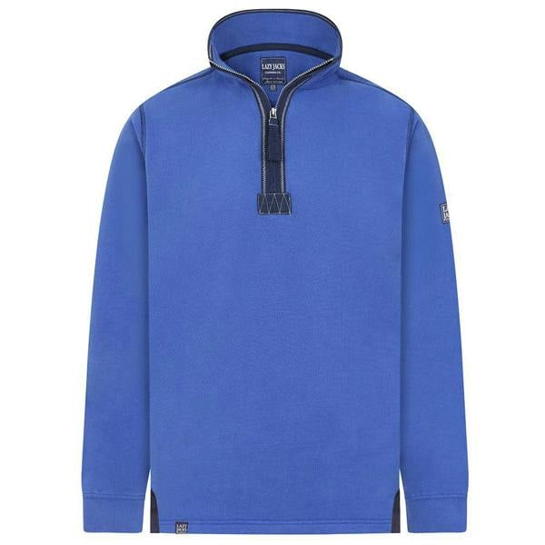 Lazy Jacks Mens Quarter Zip Sweatshirt - Royal Blue