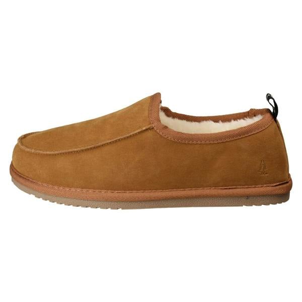 Hush Puppies Mens Hush Puppies Suede Leather Faux Fur Cosy Loungewear Slippers Charles