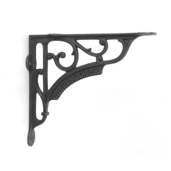 Pair of Antique Cast Iron Victorian Style 'Charing Cross' Shelf Brackets 