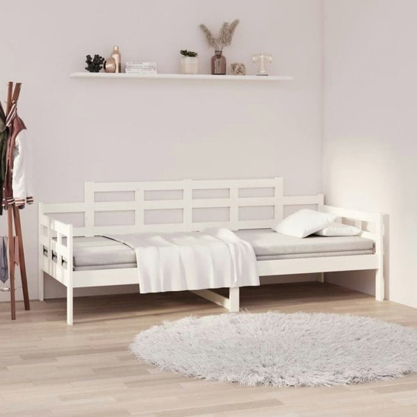 Berkfield Day Bed White Solid Wood Pine 80x200 cm