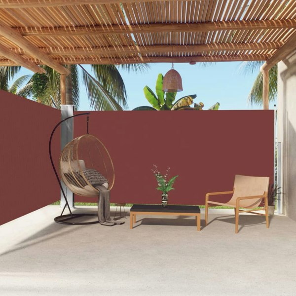 Berkfield Retractable Side Awning Brown 180x600 cm