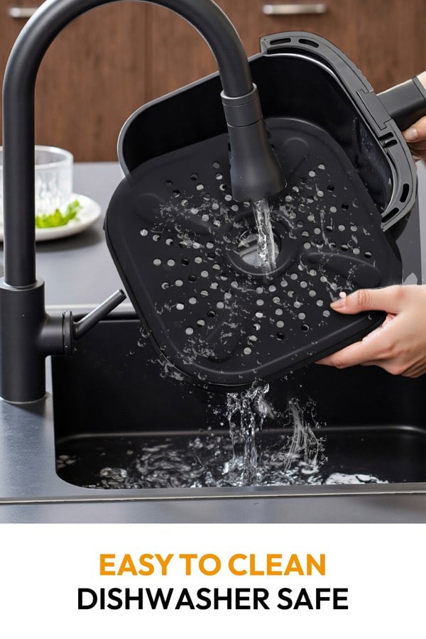 Living and Home 5.5L Smart Air Fryer Oven 8 Modes Roaster with Touch Screen, Adjustable Temp, Timer Function