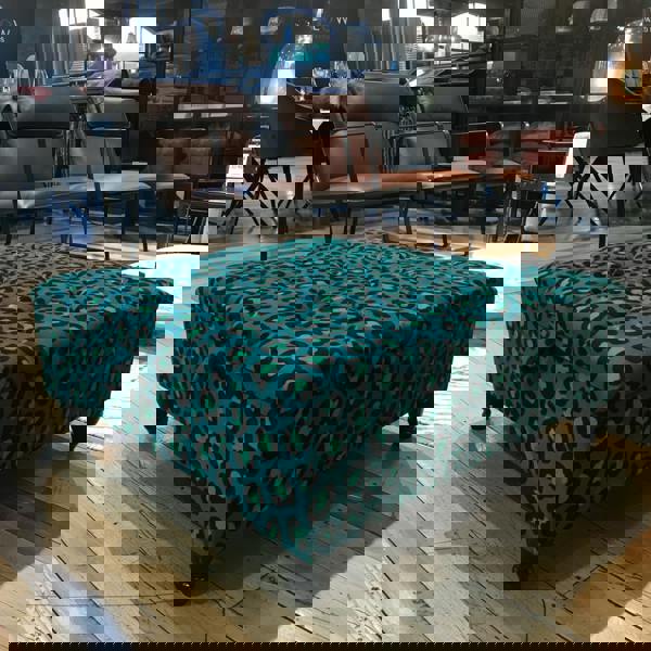 Square handmade buttoned ottoman bench UK
